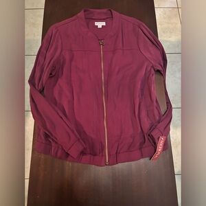 Merona Women's Burgundy Bomber Jacket